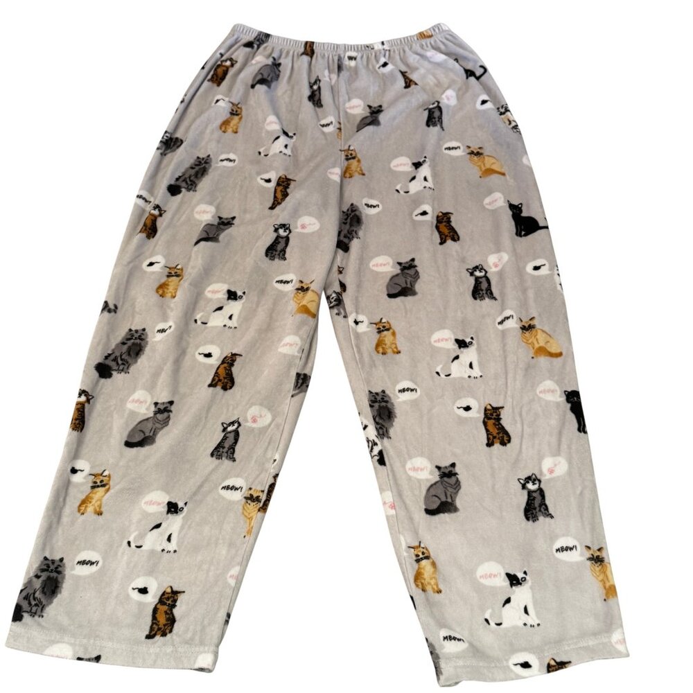 Karen Neuburger Cozy Cat Pajama Set | Soft Knit Sleepwear | XL - Picture 7 of 10